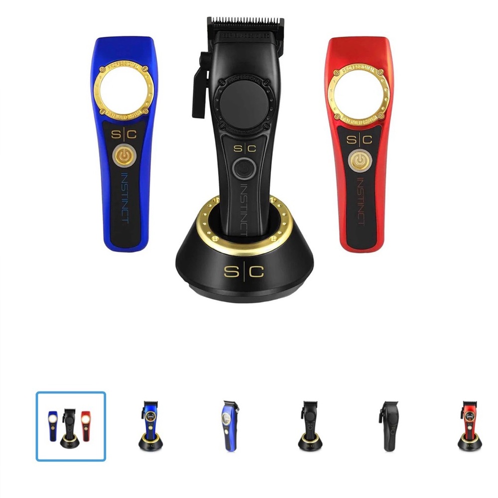 SC Instinct Men's Grooming Hair Clippers - Black, Red, and Blue